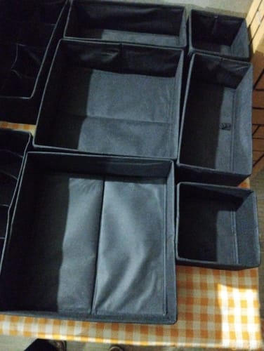 Customer photo review of Qoolish Pack of 6 Black Drawer Organizers