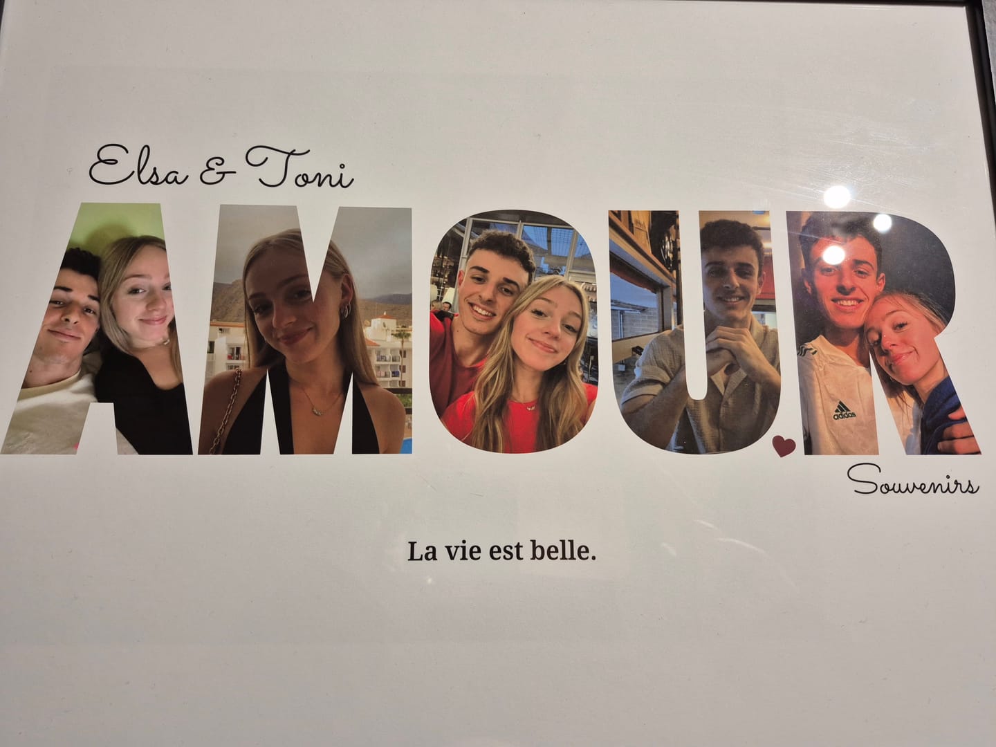 Customer photo review of Amour  Lettres - Affiche personnalisée