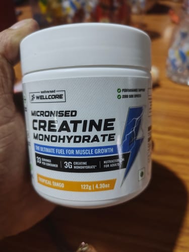 Customer photo review of Wellcore - Pure Micronised Creatine Monohydrate (122g, 33 Servings) Tropical Tango