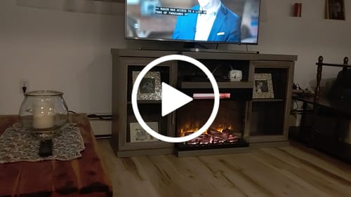 Customer video review of Bardot Modern Fireplace TV Stand for 65+ Inch TV