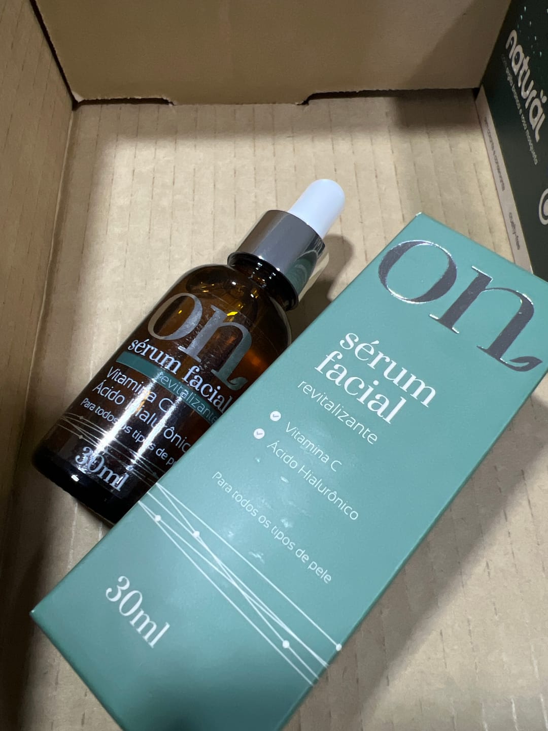 Customer photo review of Sérum Facial Vitamina C e Ácido Hialurônico ON