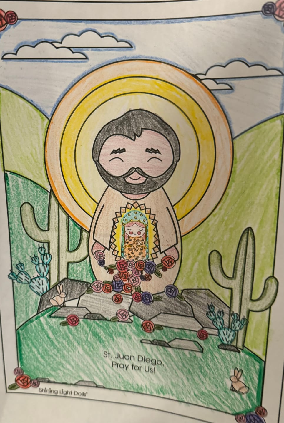 Customer photo review of December Saints Coloring Sheets - Digital Download