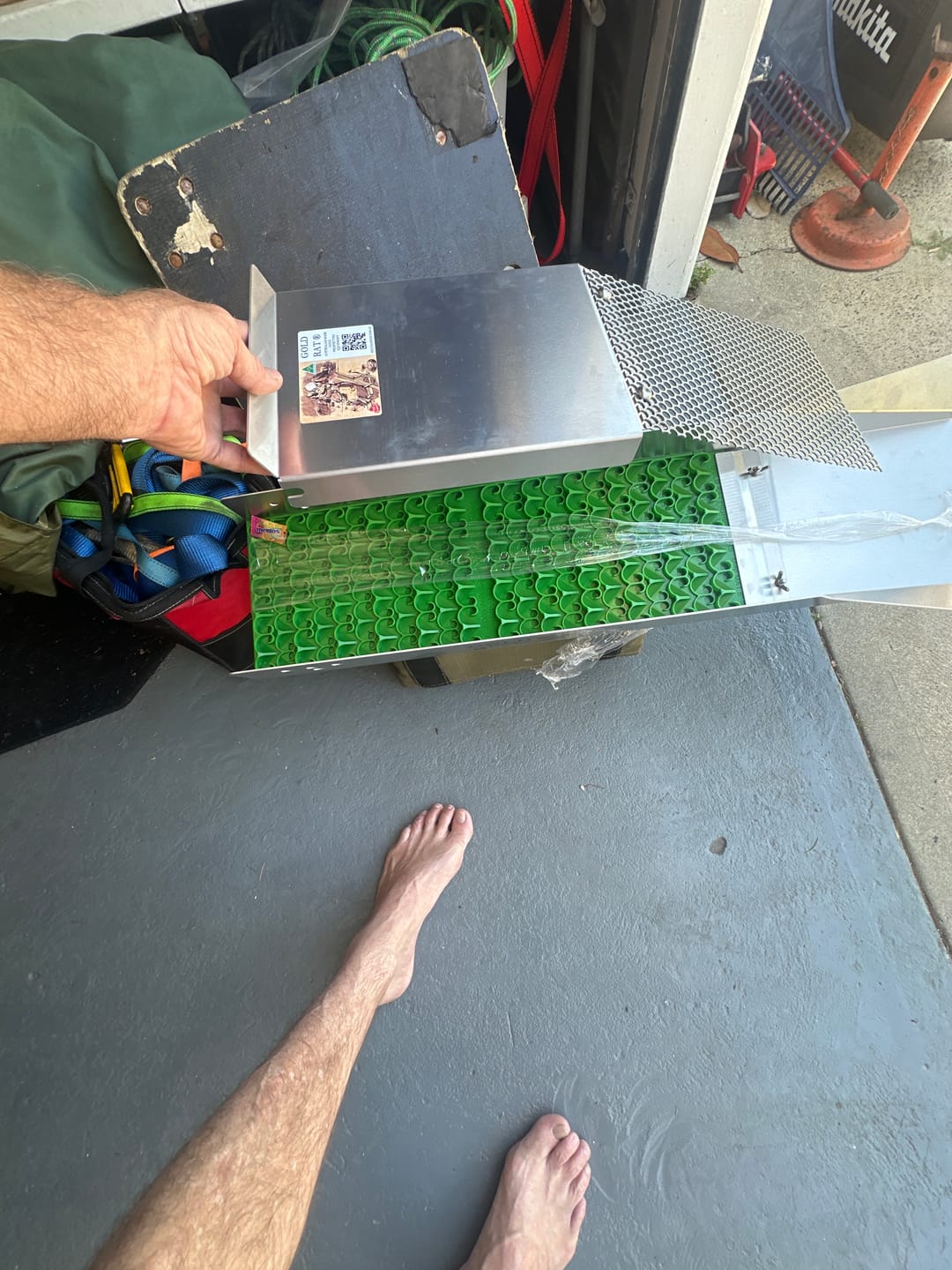Customer photo review of 888 Gold Rat sluice - with Mini cell Dream mat