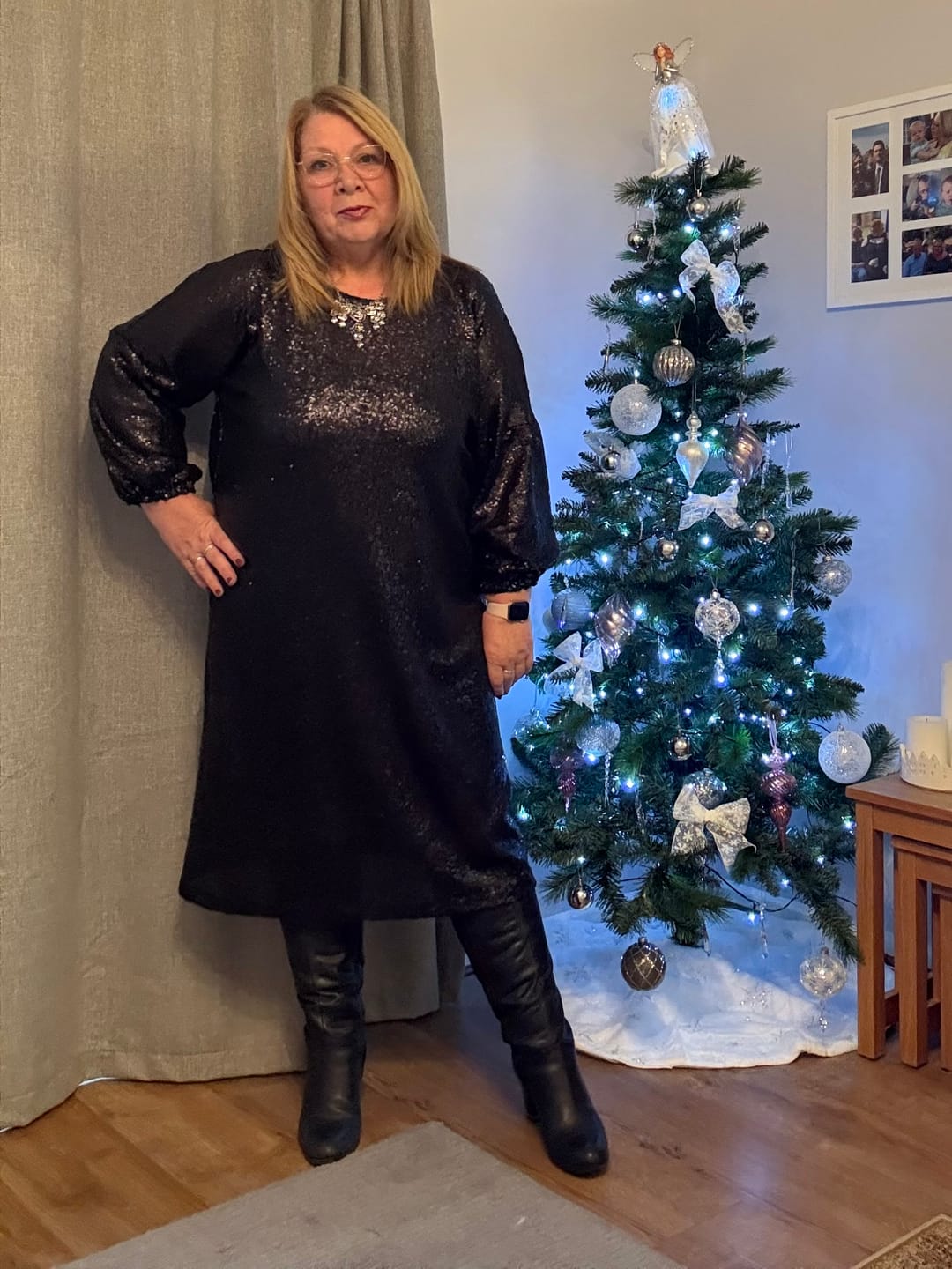 Customer photo review of All Over Sequin Fabric