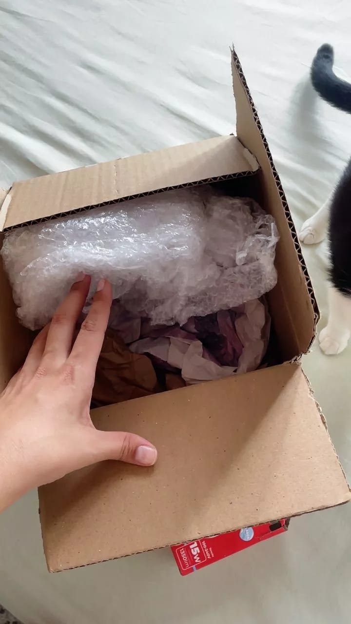 Customer photo review of Abajur de Mesa em Cerâmica com Cúpula de Linho