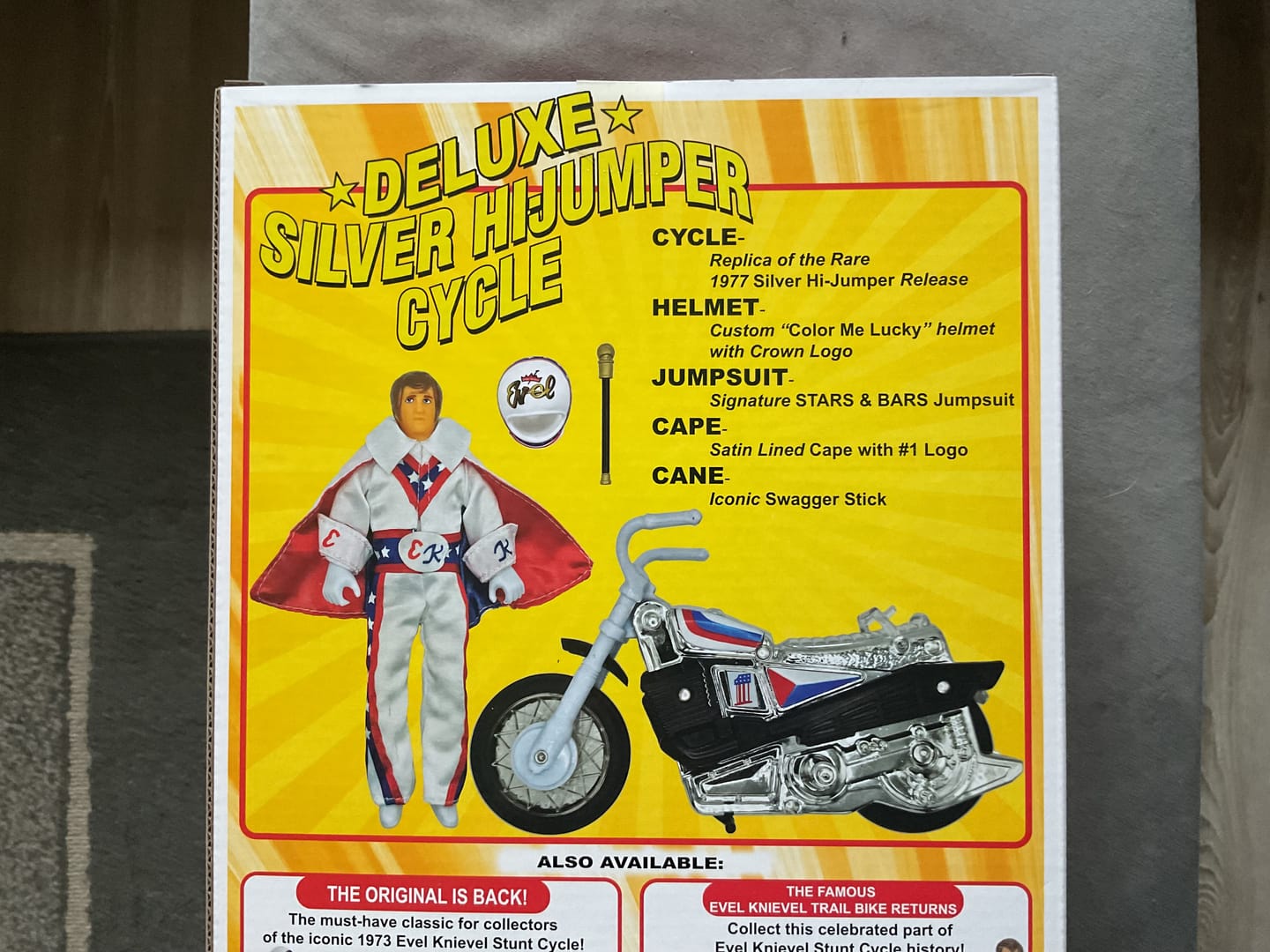 Customer photo review of Evel Knievel Deluxe Silver High Jumper Stunt Cycle