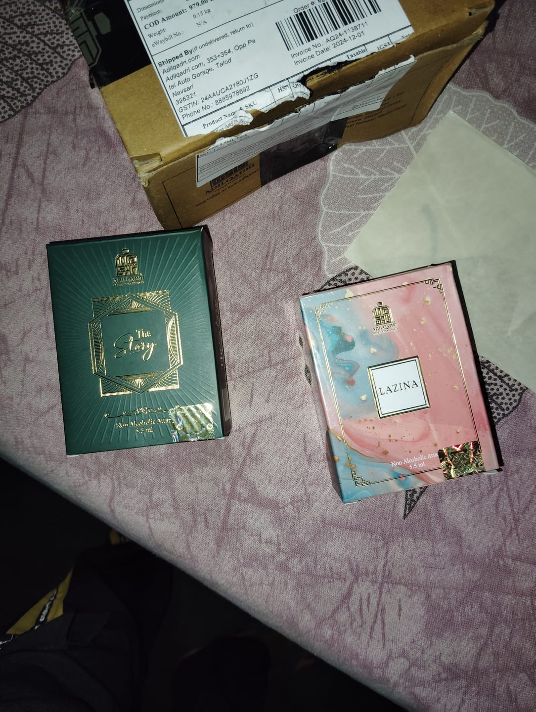 Customer photo review of 3 Pcs Attar Set Lazina, Safira And The Story Attar Perfume 5.5ML Each