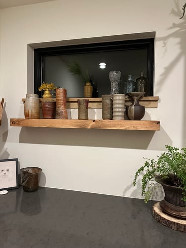 Customer photo review of Modern 3" Thick Floating Shelves