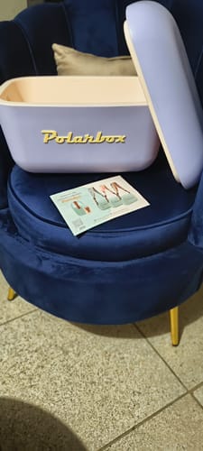Customer photo review of Polarbox Retro Cooler Box 20L / 12L Lilac and Yellow