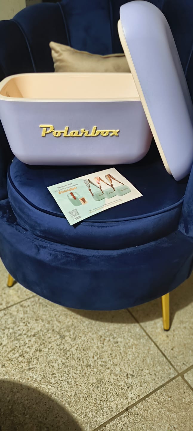 Customer photo review of Polarbox Retro Cooler Box 20L / 12L Lilac and Yellow