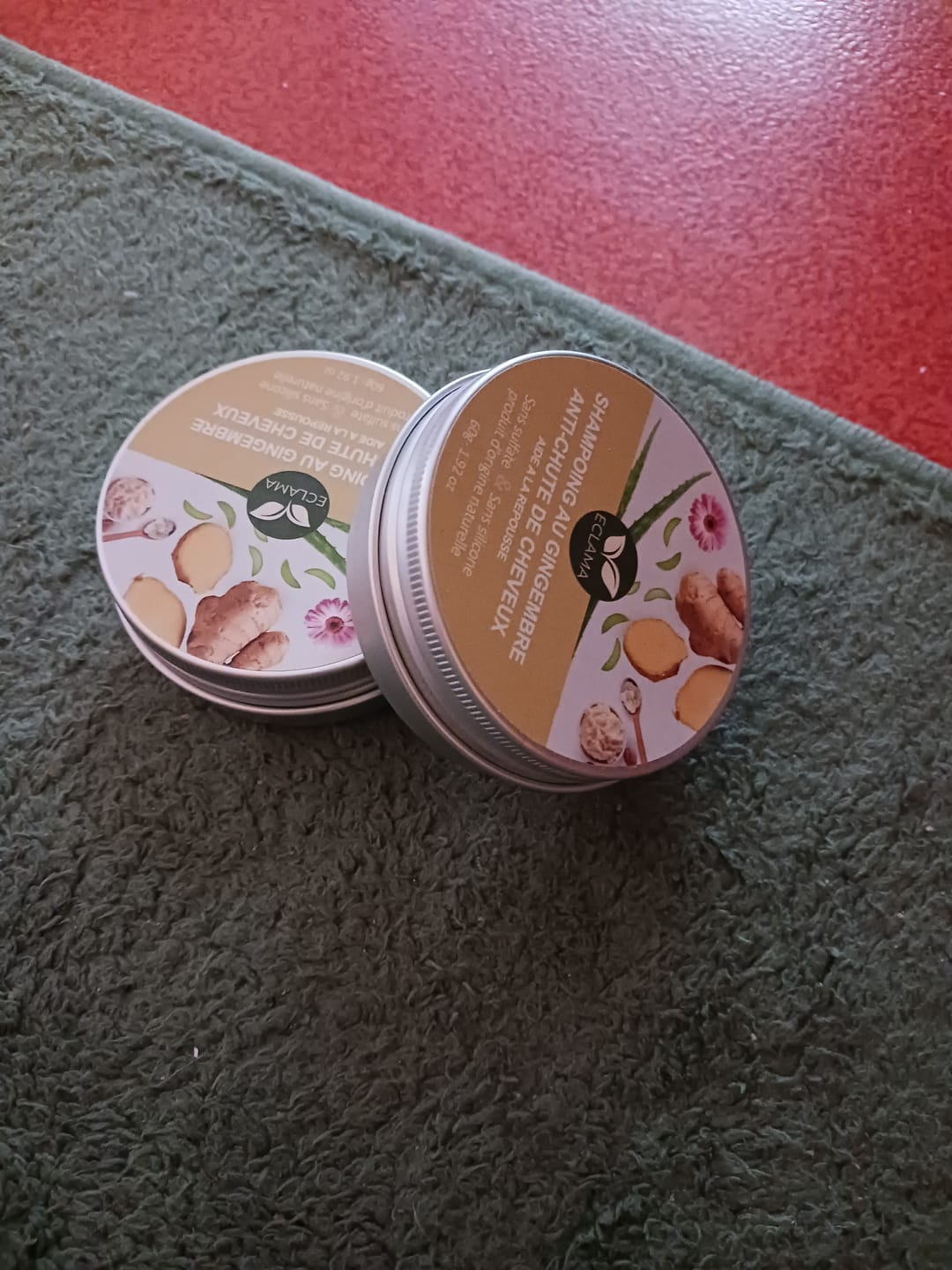 Customer photo review of Shampoing Solide Gingembre Anti chute & Pousse de cheveux - ECLAMA