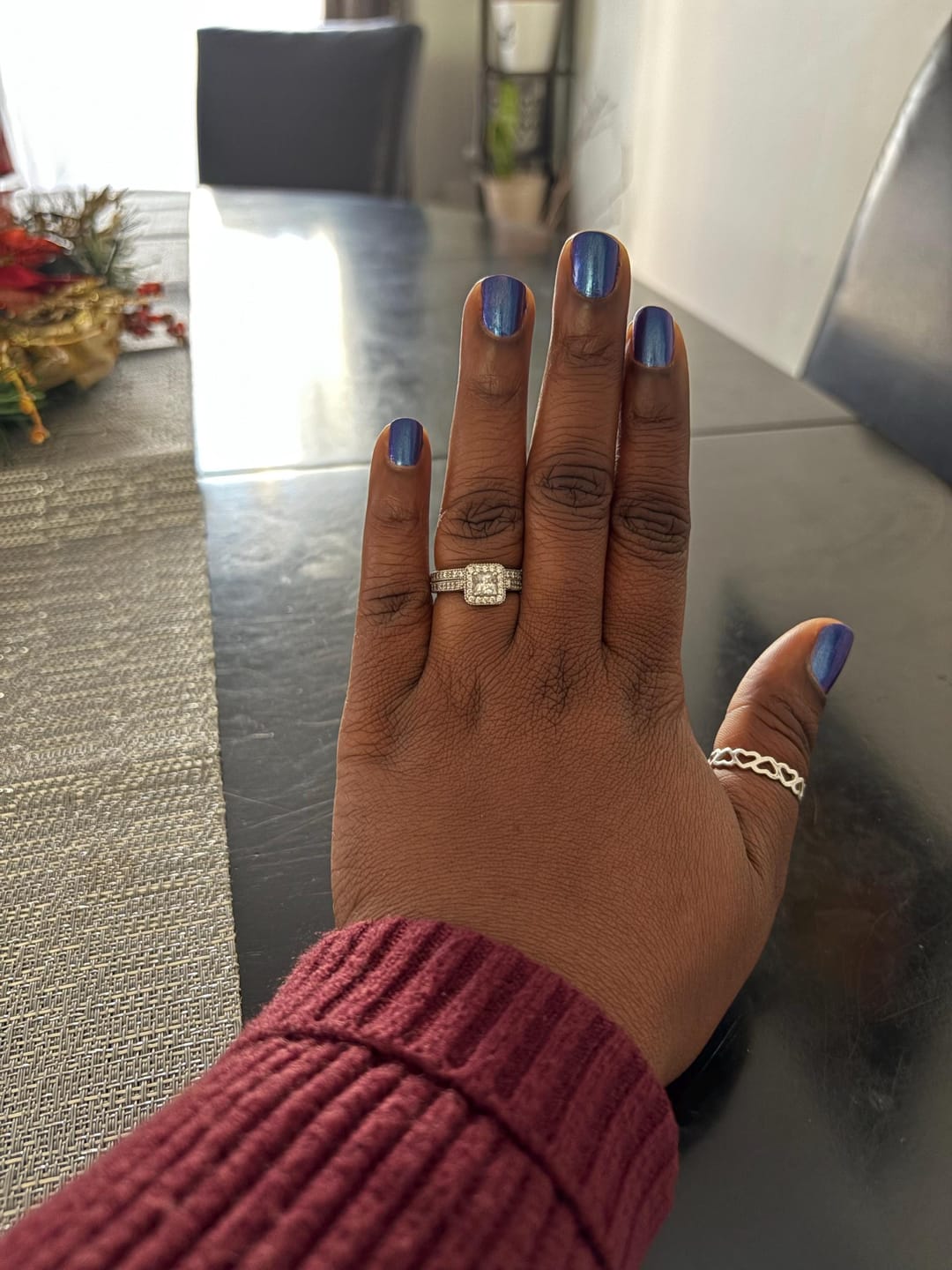Customer photo review of Timeless Elegance 1 CT Princess Bridal Duo