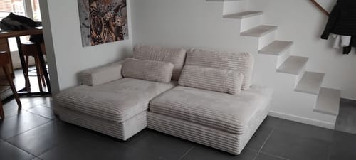 Customer photo review of Canapé d'angle convertible grande méridienne MONTPARNASSE