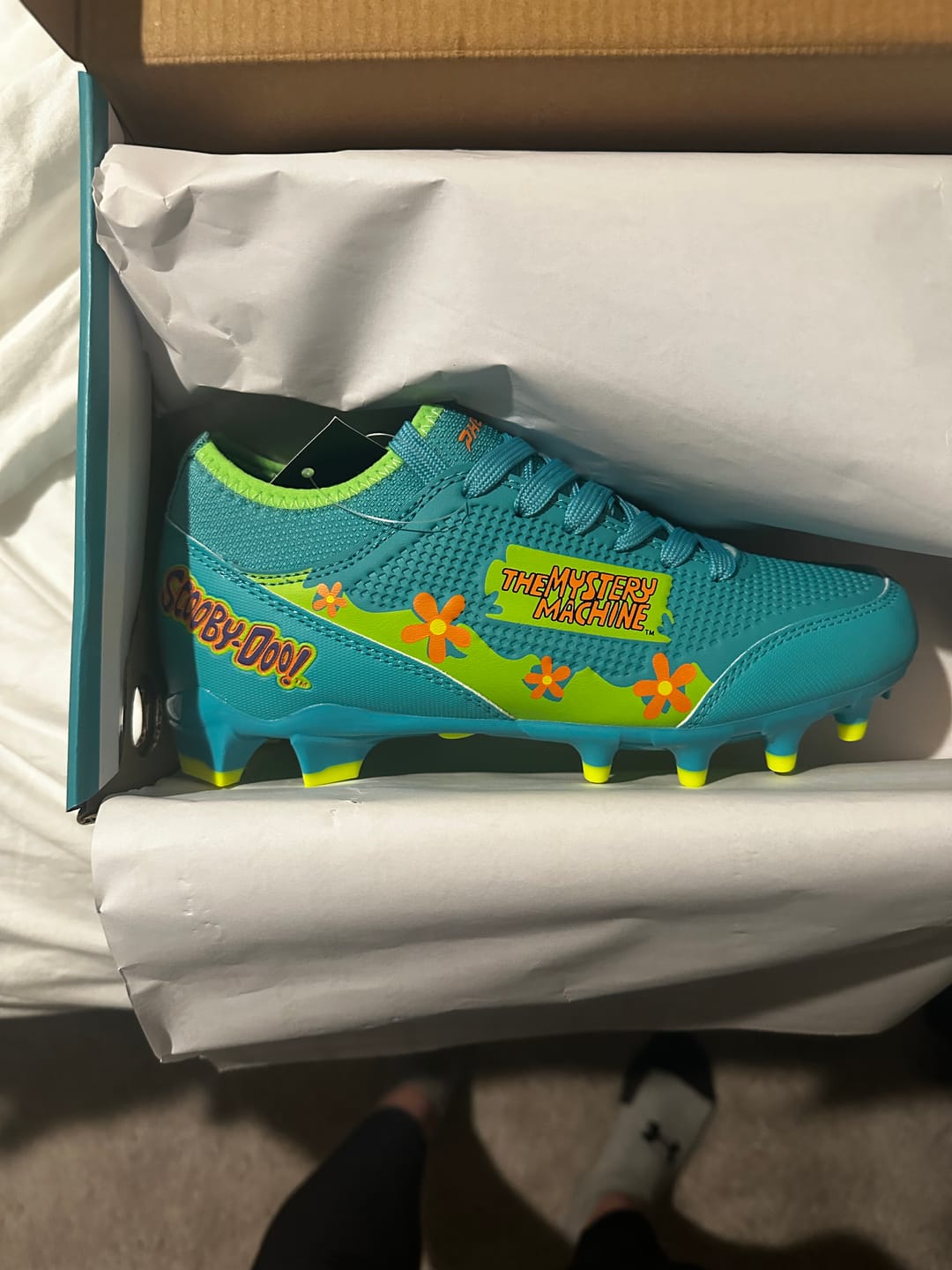 Customer photo review of Scooby-Doo Youth Football Cleats - Velocity 3.0 by Phenom Elite