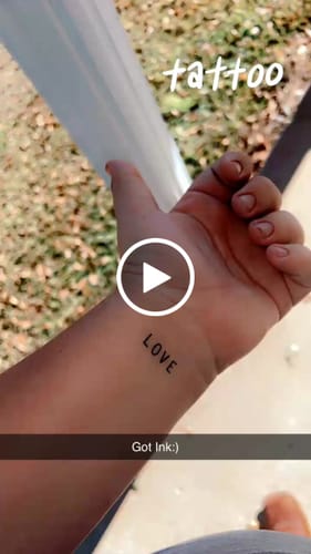 Customer video review of "LOVE" Tattoo