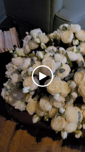 Customer video review of Bulk 12" Peony Bush Bouquet Artificial Silk Flowers For Wedding Centerpieces Wholesale