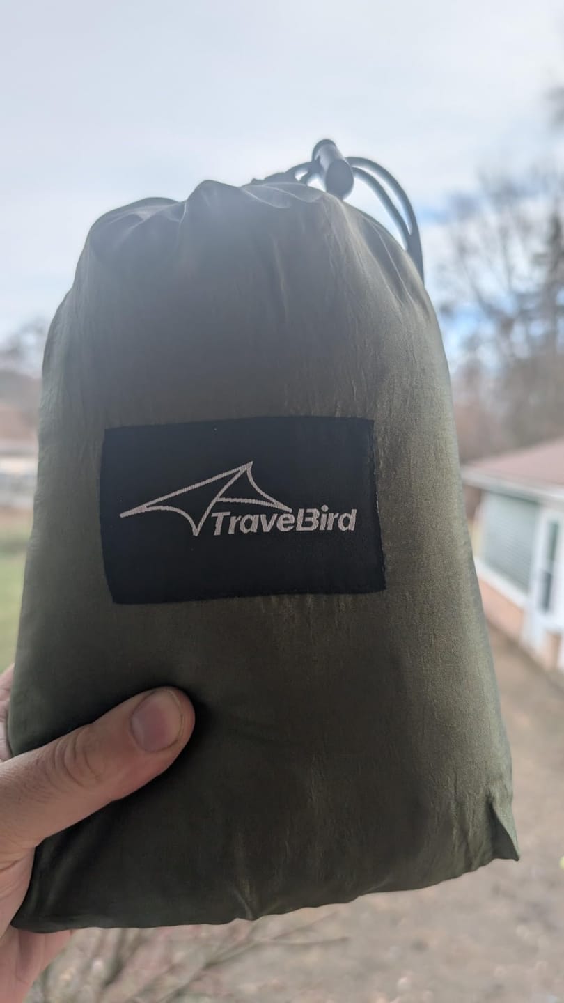 Customer photo review of Lightweight Portable Hammocks with Mosquito Net and Ridge Rope