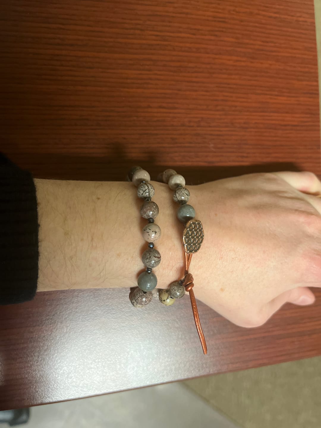 Customer photo review of Mind Body and Spirit Jasper Wrap Bracelet for Manifesting Your True Desires