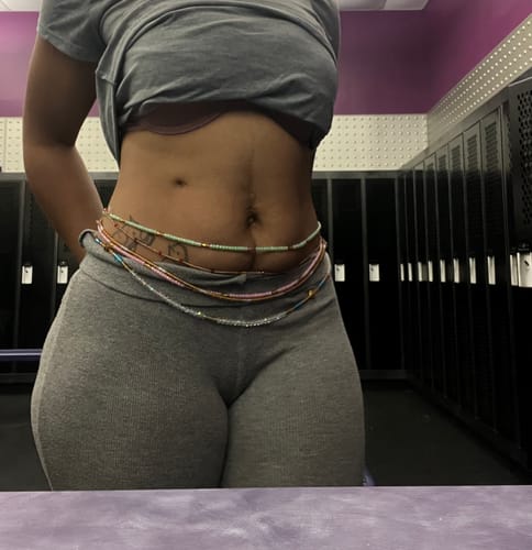 Customer photo review of *Limited edition* Ruby Majesty African Waist Beads