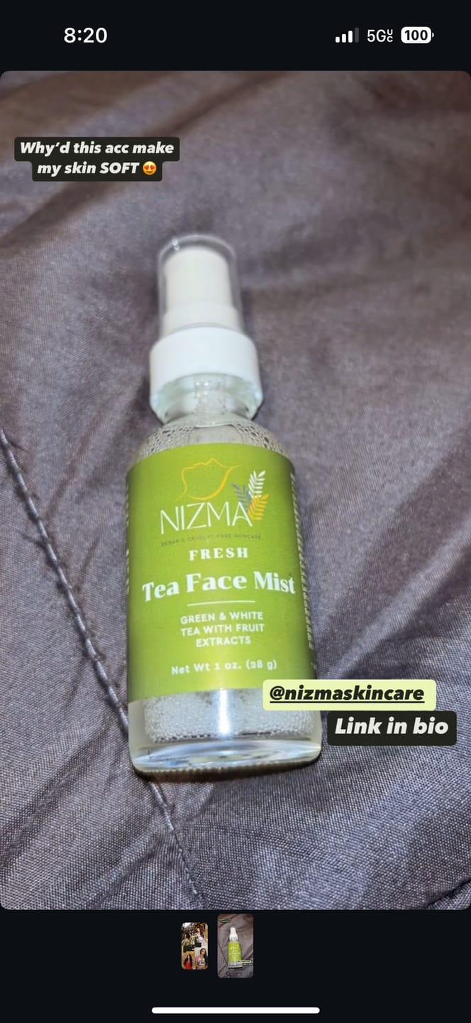 Customer photo review of Fresh Tea Face Mist