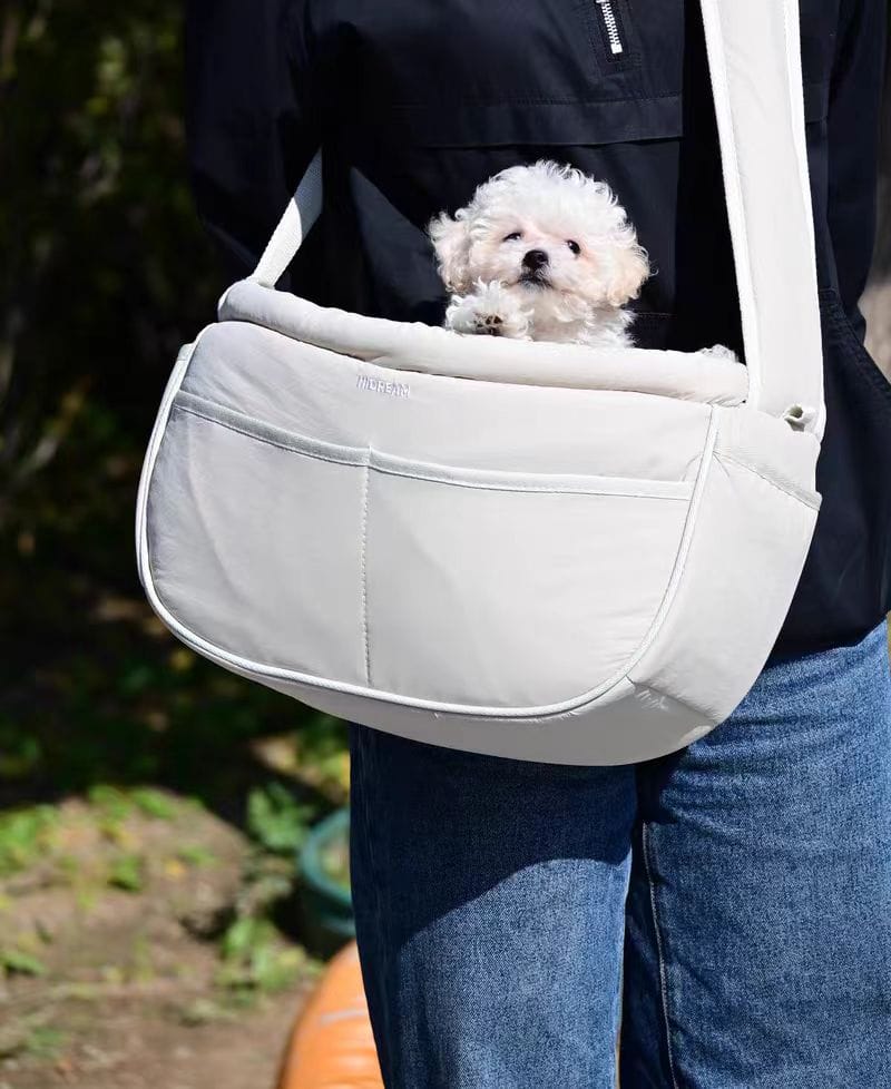 Customer photo review of 【24H Sale】SoftNest Lightweight Labor-Saving Sling Carrier Bag for Pets