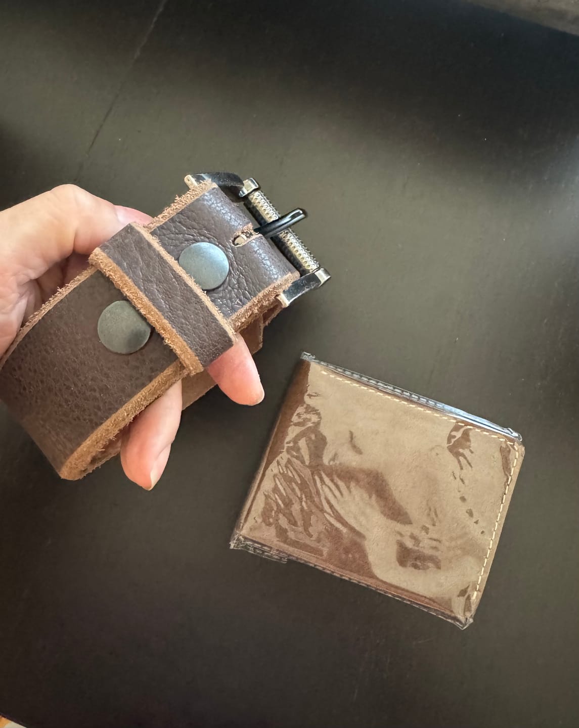 Customer photo review of Pinnacle Belt + Wallet - Men's Leather Belt and Wallet Gift Set