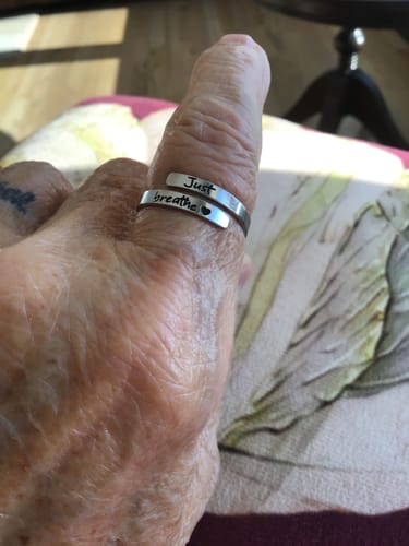 Customer photo review of Just Breathe Ring