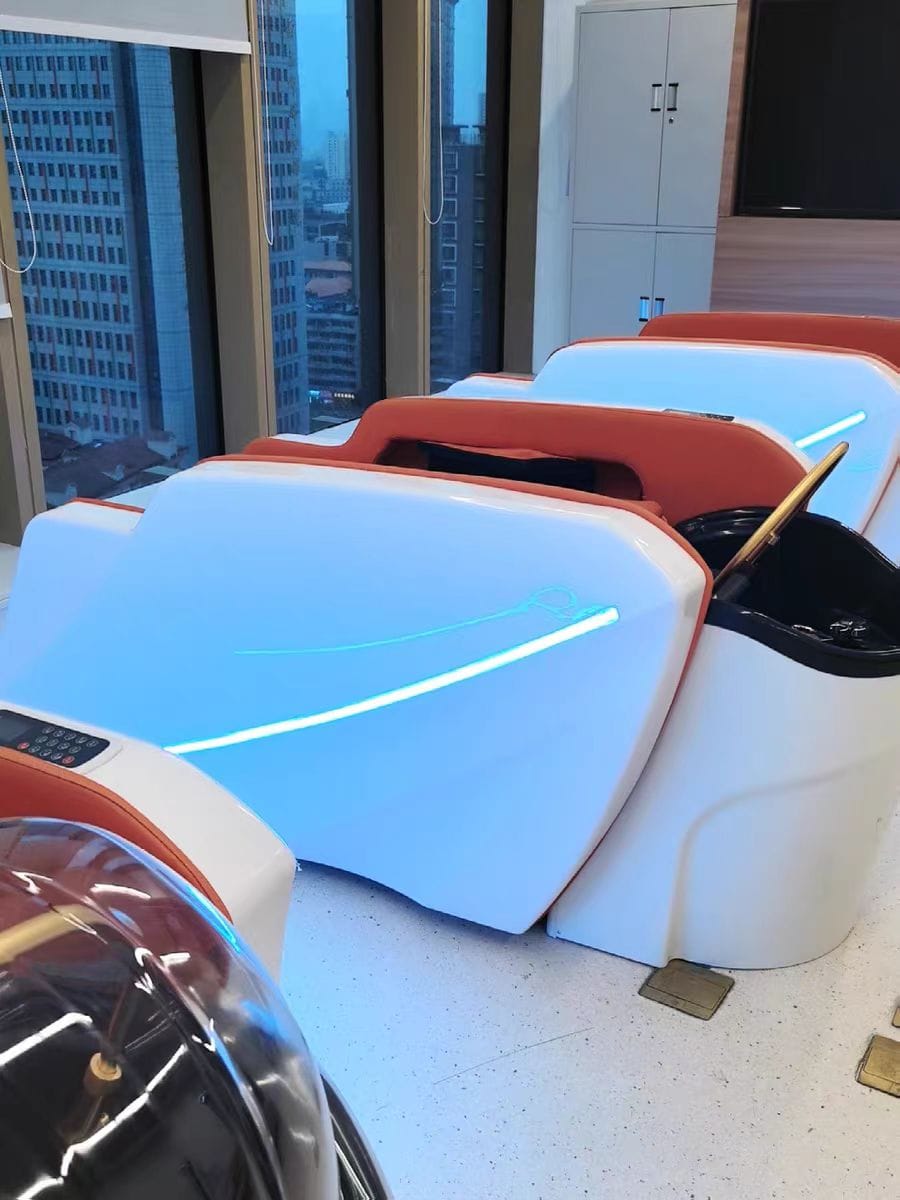 Customer photo review of Shampoo Massage Table with Black Ceramic Basin