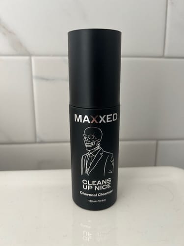 Customer photo review of Natural Charcoal Facial Cleanser "Cleans Up Nice"
