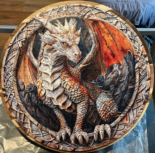 Customer photo review of 3D Cave Dragon Wooden Jigsaw Puzzle