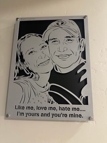 Customer photo review of Custom Metal Portrait