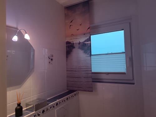 Customer photo review of Foto Schiebegardine "romantischer Abend am Strand"