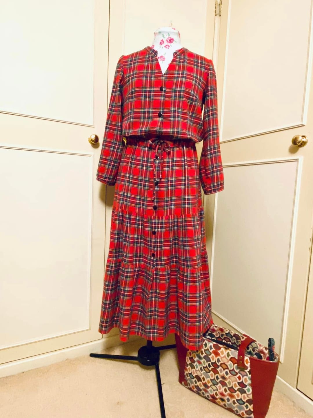 Customer photo review of Red Tartan Brushed Cotton Fabric