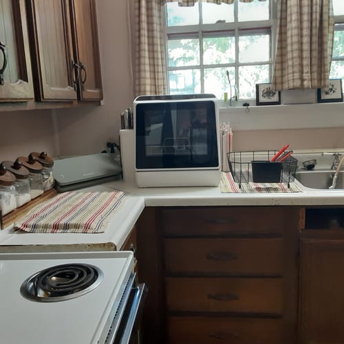 Customer photo review of R01 Compact Countertop Dishwasher