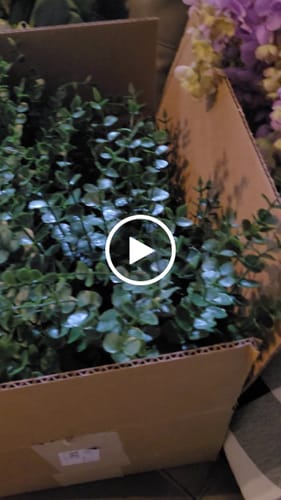 Customer video review of Bulk 12pcs Artificial Eucalyptus Leaves Stems Branches Real Touch Greenery Decor For Floral Arrangement Wedding Bouquets Centerpiece Wholesale