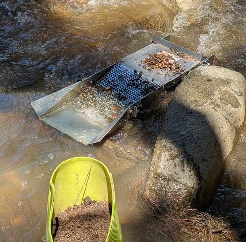 Customer photo review of 1088 Gold Rat sluice - with Mini cell Dream mat