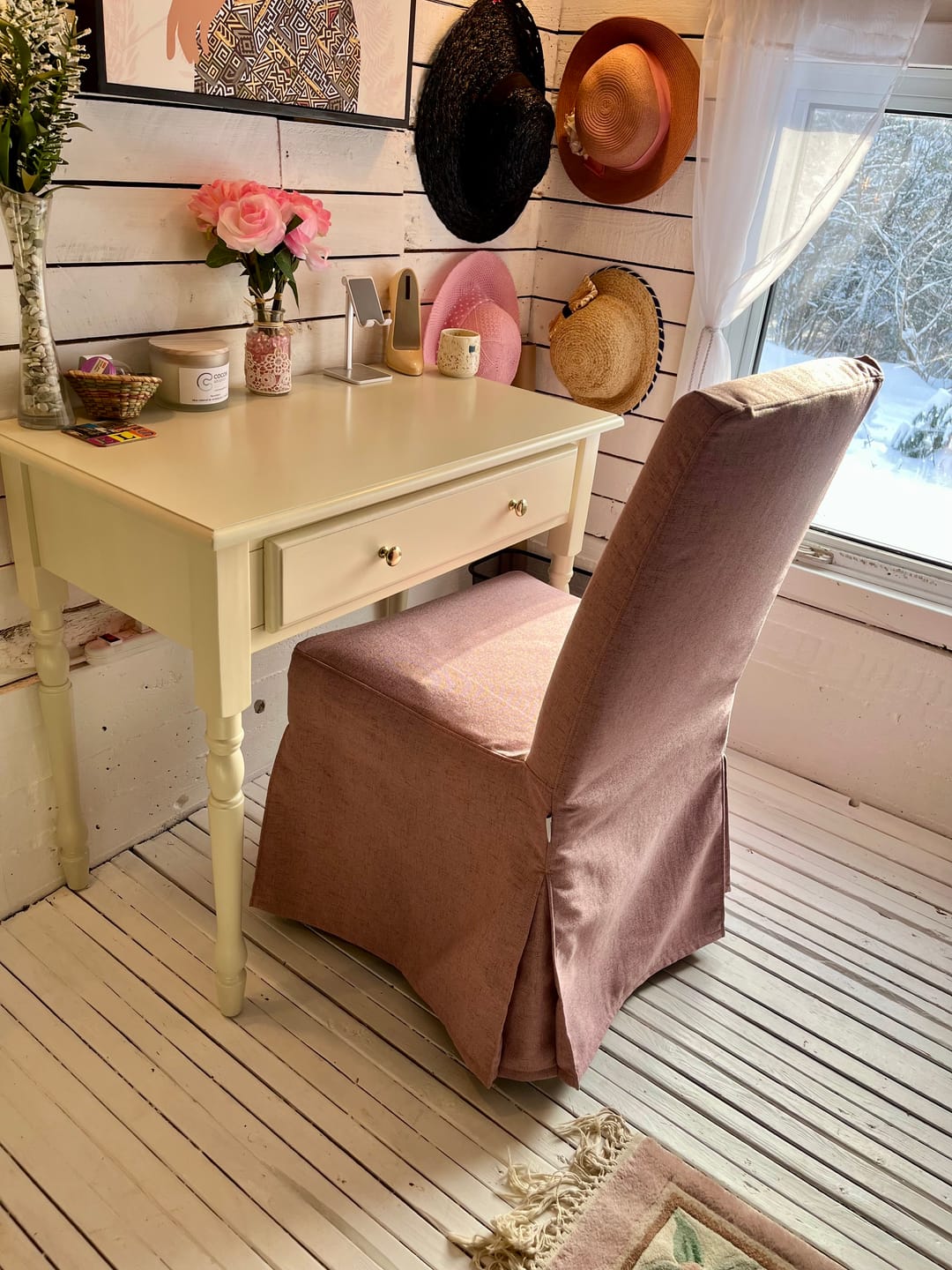 Customer photo review of BERGMUND IKEA Chair Long Skirt With Pleats Cover
