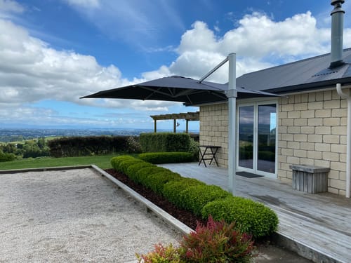 Customer photo review of Alabaster 4m Square Cantilever Umbrella