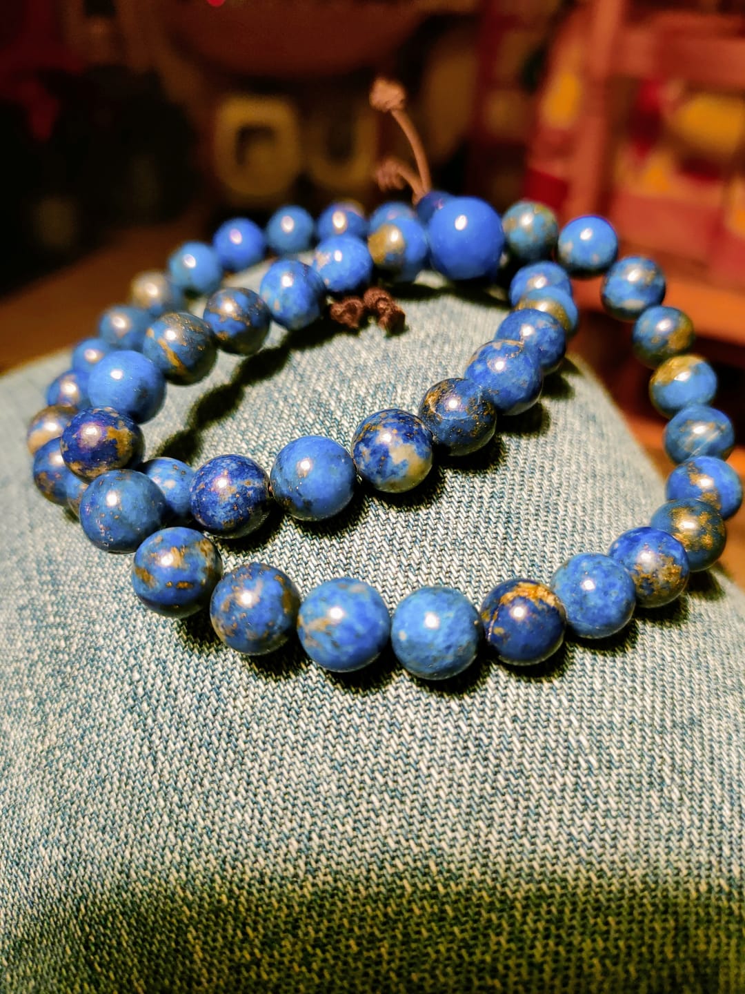Customer photo review of 2 Bracelets Lapis Lazuli
