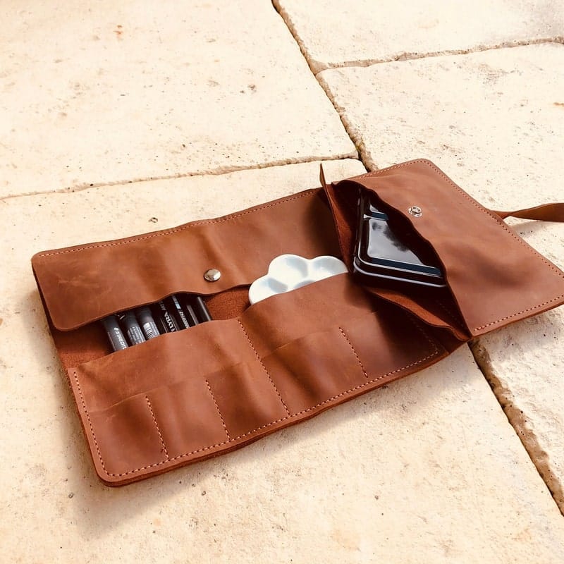 Customer photo review of Leather Pencil Case