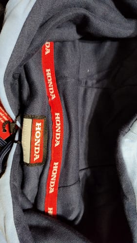 Customer photo review of Honda Racing Team Hoodie (1968) - Blue
