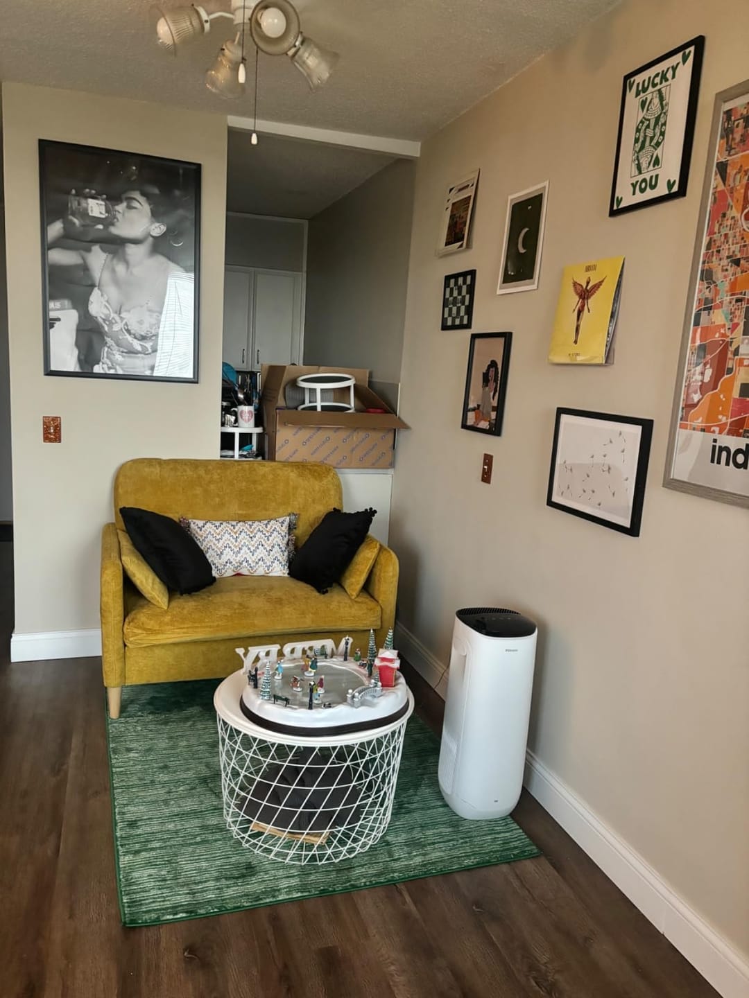 Customer photo review of 47” Small Loveseat Sofa (5 Colors)