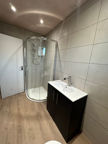 Customer photo review of Nuie Arno 800mm Floor Standing 2-Door Vanity & Basin 2 - Midnight Blue