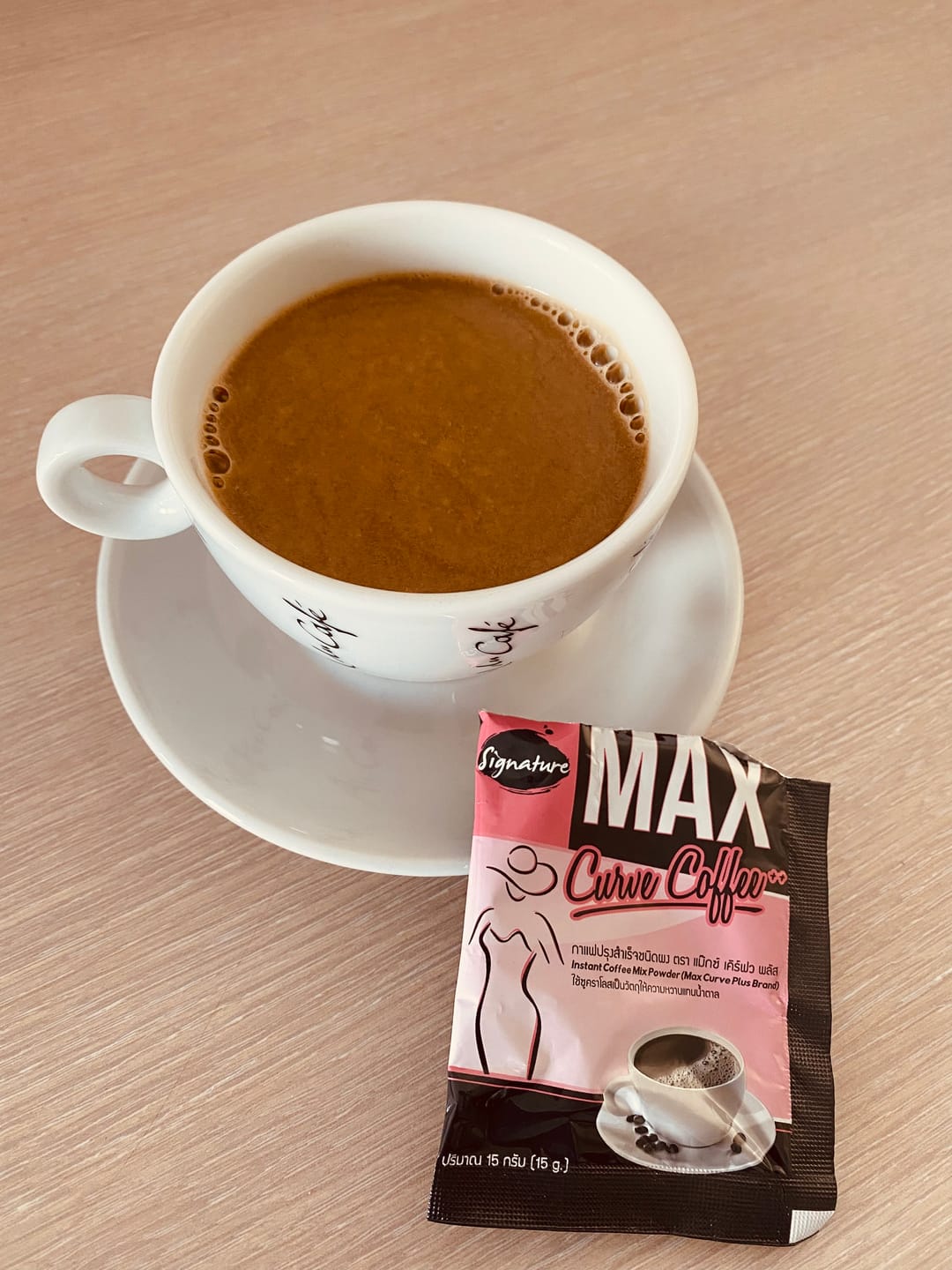 Customer photo review of Max Curve Coffee (café minceur concentré) Goût délicieux