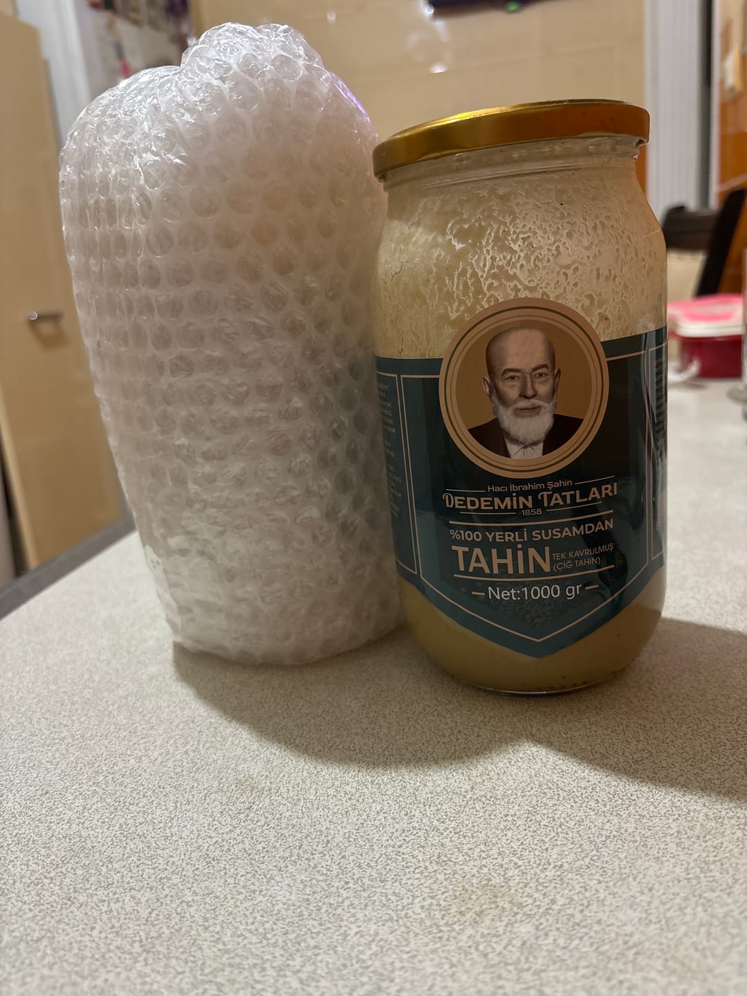 Customer photo review of %100 Yerli Susamdan Organik Çiğ Tahin - 1000gr 3'lü Paket