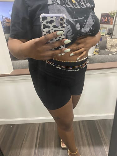 Customer photo review of That Girl Lux Tie On  Waist Beads