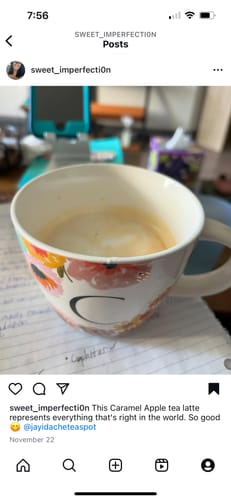 Customer photo review of 5 blend sample set with infuser