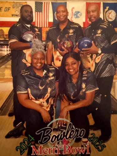 Customer photo review of Maxcorner Bowling Ball & Pins King Crown Jersey Sport Multicolor Option Customized Name 3D Shirt (6 Colors)
