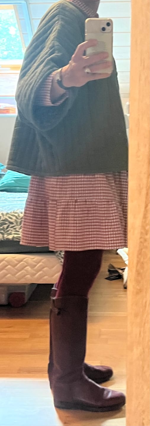 Customer photo review of Robe Bella - vichy écureuil