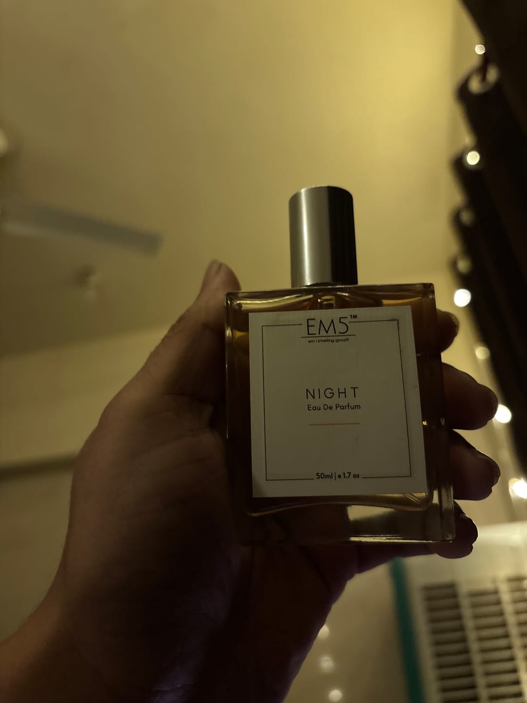 Customer photo review of EM5™ Night Unisex Perfume EDP Spray for Men & Women | Amber Woody Rose Fragrance Accords | Luxury Gift for Him / Her | Variants Available: 50 ml Spray / 15 ml Spray